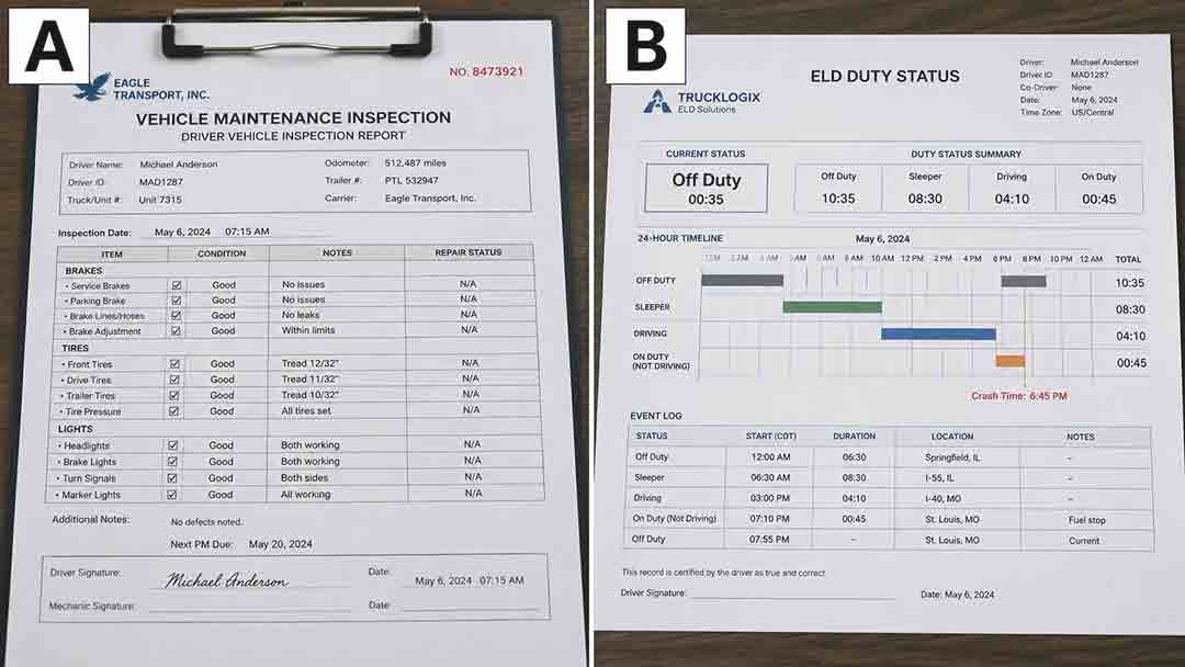 Which record can help document a truck driver’s duty-status hours?