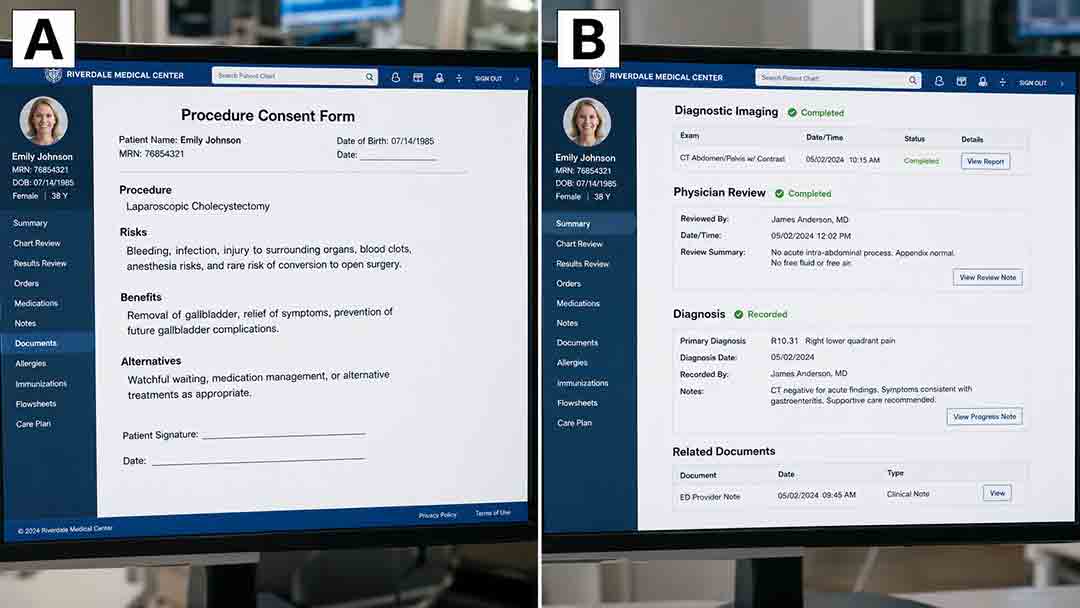 Which issue does this unsigned consent form most directly flag for review?